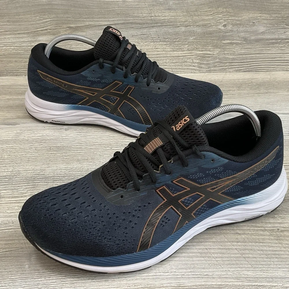 Asics GEL EXCITE 7 Mens Size 12 Athletic Shoes 1011A657 Sneakers Black Blue